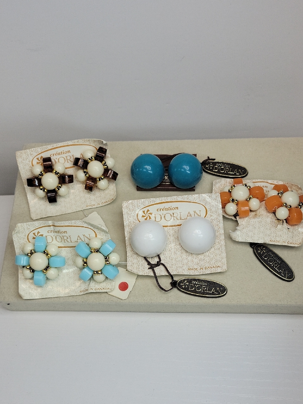 D'Orlan Vintage Clip-On Earrings Set